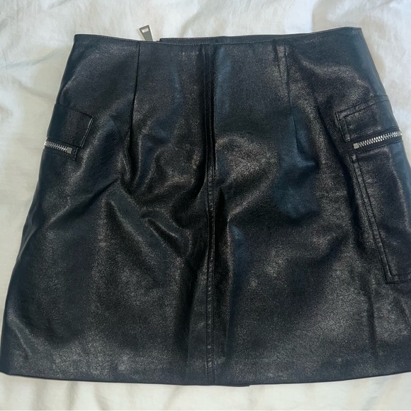 Leather Skirt with Zippers - Picture 2 of 2